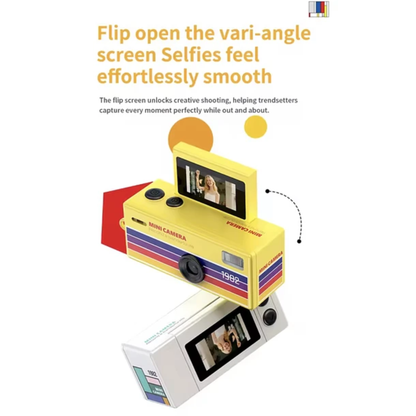 Camara Retro Llavero Con Pantalla Flip