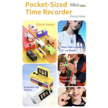 Camara Retro Llavero Con Pantalla Flip